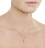 9k White Gold Diamond Initial 'c' Necklace 0.05ct