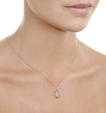 9k White Gold Diamond Initial 'd' Necklace 0.05ct
