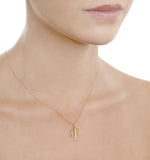 9k Gold Diamond Initial 'f' Necklace 0.05ct