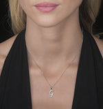 9k White Gold Diamond Initial 'g' Necklace 0.05ct