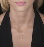 9k White Gold Diamond Initial 'i' Necklace 0.05ct