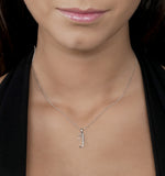 9k White Gold Diamond Initial 'j' Necklace 0.05ct