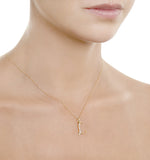 9k Gold Diamond Initial 'l' Necklace 0.05ct