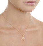 9k Gold Diamond Initial 'm' Necklace 0.05ct