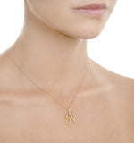 9k Gold Diamond Initial 'n' Necklace 0.05ct