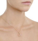 9k Gold Diamond Initial 'o' Necklace 0.05ct