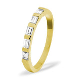 Emerald Cut 18k Gold Diamond Eternity Ring 1.00ct G/vs