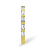 Emerald Cut 18k Gold Diamond Eternity Ring 0.50ct H/si