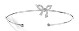 Diamond Bow Bangle 0.19ct Set In 9k White Gold - L3332
