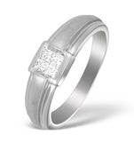 18k White Gold Princess Diamond Ring - N3201