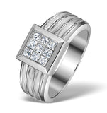 Diamond 0.60ct 18k White Gold Ring - Rtc-n3442