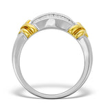 18k Two Tone Diamond Channel Set Ring - N3450