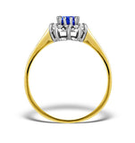 Tanzanite 6 X 4mm And Diamond 18k Gold Ring  Fet33-v