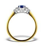 Tanzanite 7 X 5mm And Diamond 18k Gold Ring  N3493