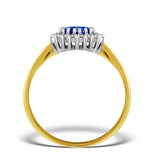 Tanzanite 6 X 4mm And Diamond 18k Gold Ring  Fet21-v