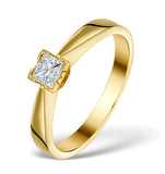 Diamond 0.20ct 18k Gold Solitaire Ring - Rtc-n3402