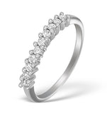 18k White Gold Diamond Brilliant Half Eternity Ring - N3636