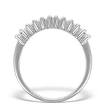18k White Gold Diamond Brilliant Half Eternity Ring - N3636