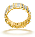 Mens 2ct G/vs Diamond 18k Gold Full Band Ring