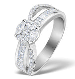 Engagement Ring Galileo 1.50ct Look Diamonds Platinum S3460
