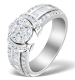 Engagement Ring Galileo 1.50ct Look Si Diamonds In Platinum S3461