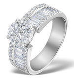 Engagement Ring Galileo 2.00ct Look H/si Diamonds 18k White Gold N4481