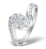Engagement Ring Galileo 1.50ct Look Diamonds 18k White Gold N4492