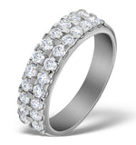 Diamond 1.00ct And Platinum Half Eternity Ring - S3470