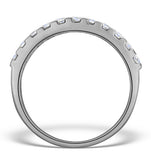 Diamond 1.00ct And Platinum Half Eternity Ring - S3470