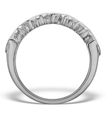 Diamond 0.50ct And Platinum Half Eternity Ring - S3471