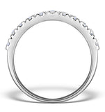 2 Row Diamond 1.00ct And 18k White Gold Half Eternity Ring - N4499