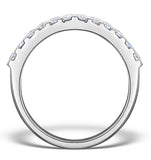 3 Row Diamond 1.50ct And 18k White Gold Half Eternity Ring - N4491