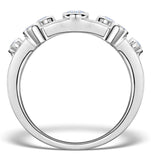 Rain Drops Diamond 0.50ct And 18k White Gold Rubover Ring