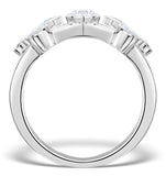 Rain Drops Diamond 1.00ct And Platinum Rubover Ring