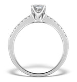 Sidestone Engagement Ring Valentina 0.65ct Diamonds 18k White Gold