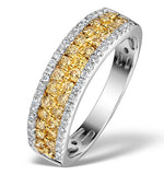 Luna 18k Gold Yellow Diamond And Diamond 0.90ct Ring