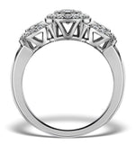 Halo Pave Ring - Celeste - 0.92ct Of H/si Diamonds In 18k White Gold