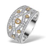 Wide Diamond Ring - Aspen - 0.41ct Set In 18k White Gold N4526