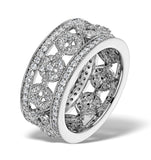 Wide Diamond Ring - Soleil - 1.27ct In 18k White Gold - N4527