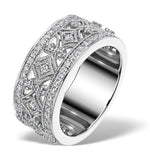 Vintage Wide Diamond Ring - Florence - 0.75ct 18k White Gold - N4528