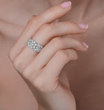 Wide Diamond Eternity Ring - Artdeco - 1.02ct In 18k White Gold
