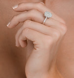 Diamond Galileo Ring 1ct Set In 18k White Gold - N4532y