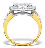 Diamond Galileo Ring 2.10ct Set In 18k Gold - N4533