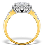 Diamond Galileo 2.03ct Oval Side Stone Ring In 18k Gold - N4534