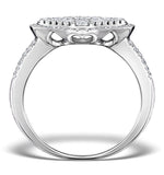 Diamond Galileo 1.75ct Side Stone Ring In 18k White Gold Ring - N4536y