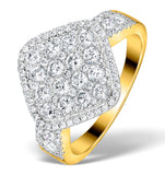 Diamond Galileo 1.75ct Side Stone Ring In 18k Gold Ring - N4536