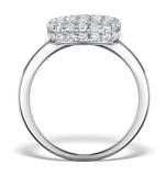 Diamond Pave Cushion Ring 1.25ct H/si In 18k White Gold Ring - N4537y