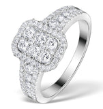 Diamond Galileo 1ct H/si And 18k White Gold Ring - N4538y