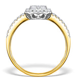 Diamond Galileo 1ct H/si And 18k Gold Ring - N4538