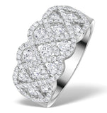 Lattice Diamond Ring 1.75ct H/si In 18k White Gold - N4531y
